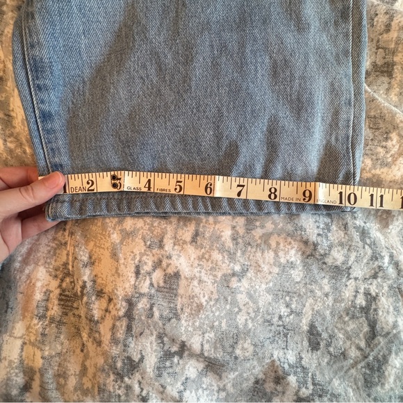 Blank NYC The Franklin Ribcage Wide Leg Jeans Sz 31 Light Wash Whiskering‎ READ - Picture 14 of 14